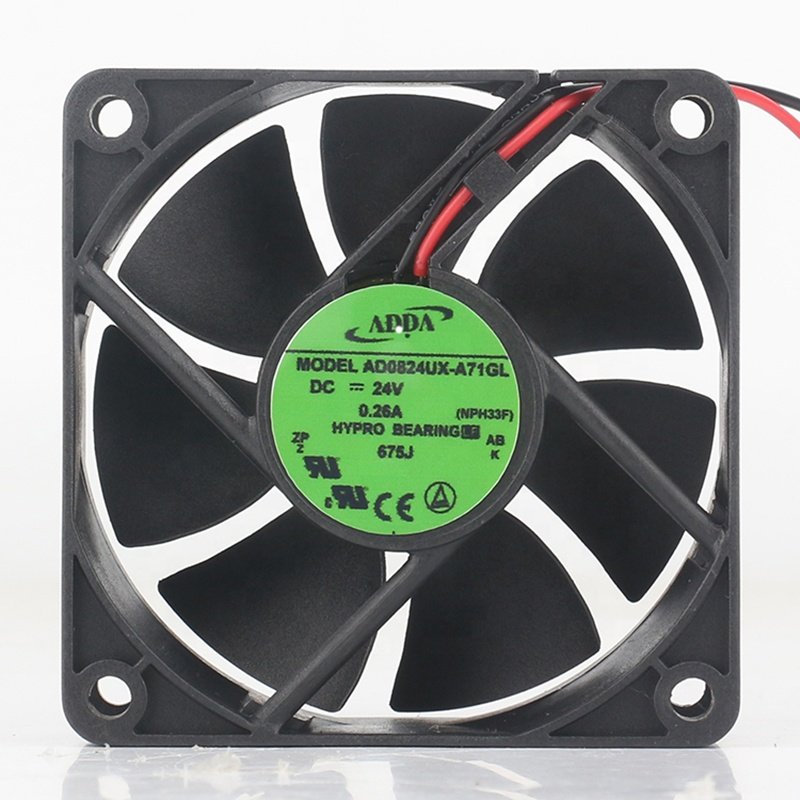 Original ADDA 48V 24V 5V DC24V 0.26A EC AC 70x70x25MM 7025 7CM 2-wire High-air Volume Inverter Mute AD0824UX-A71GLcooling Fan